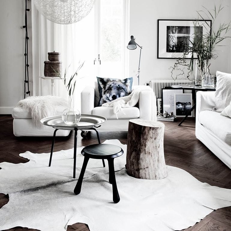 Pergamino White Cowhide Rug XXL