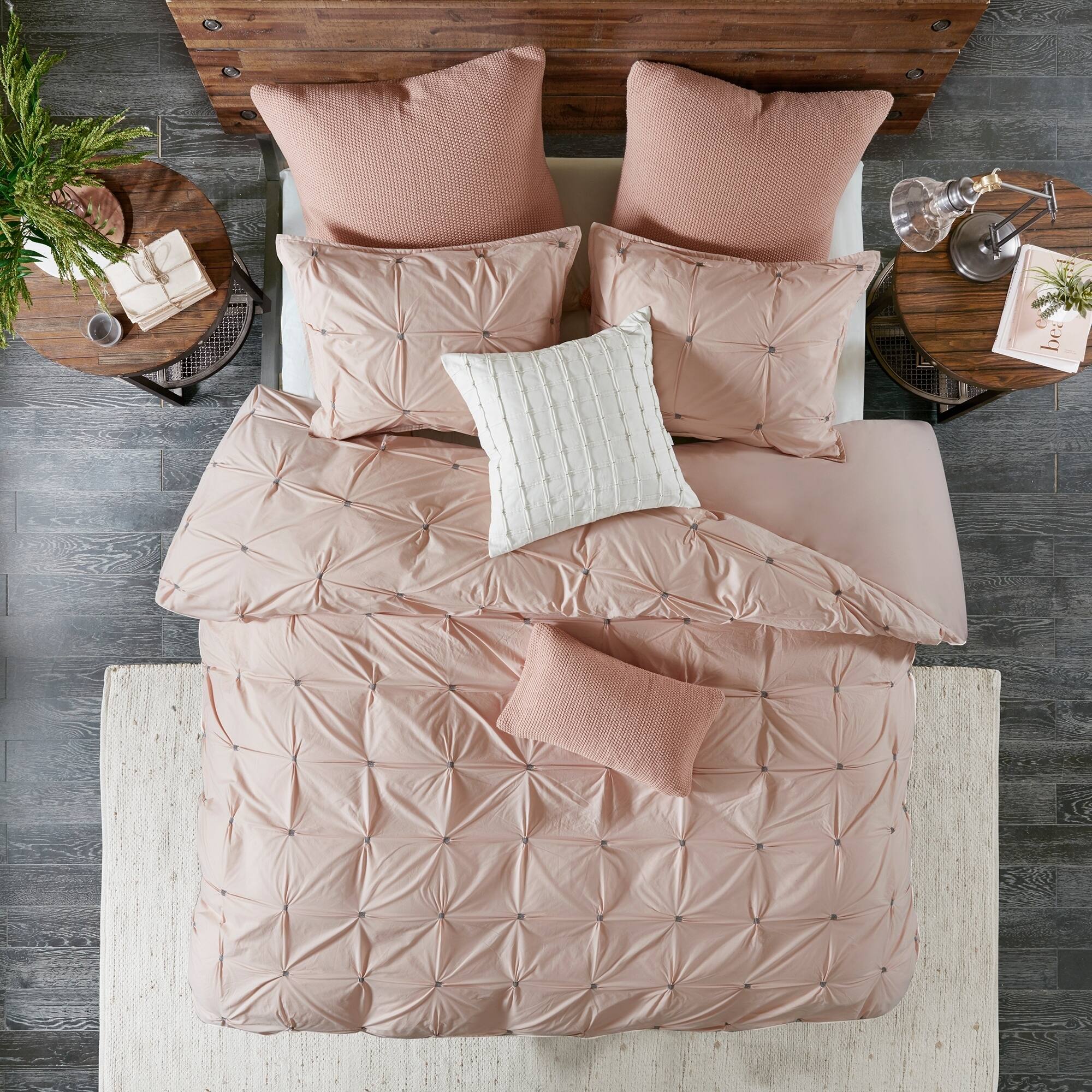 ink ivy masie 3 piece cotton blush duvet cover mini se