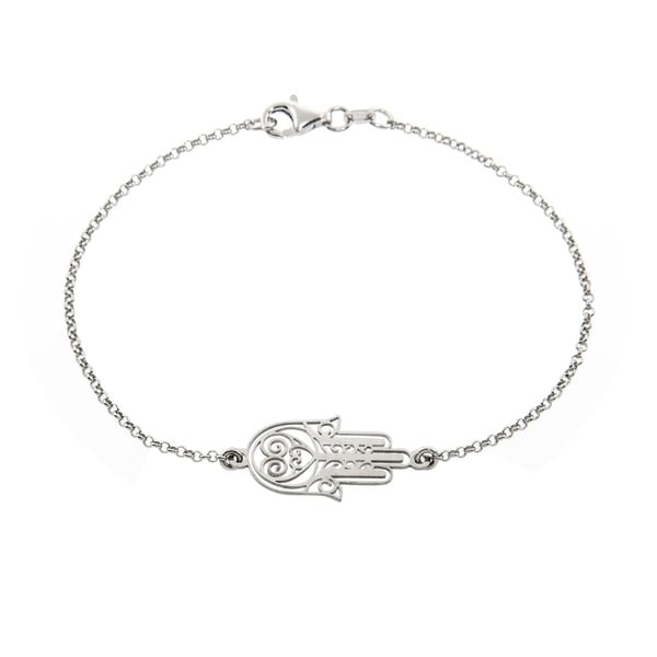 Eternally Haute Italian Solid Sterling Silver Hamsa Bracelet Eternally Haute Italian Solid Sterling Silver Hamsa Bracelet
