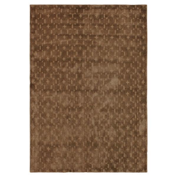 Loom Arya Celyn Brown/Brown Silk Rug (4'3 x 6'0) - 4' x 6'