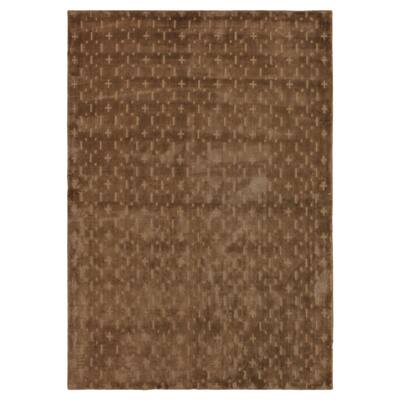 Loom Arya Celyn Brown/Brown Silk Rug (4'1 x 6'0) - 4' x 6'