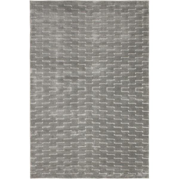 Loom Arya Fia Silver/Lt. Gray Silk Rug (3'11 x 5'11) - 4' x 6'