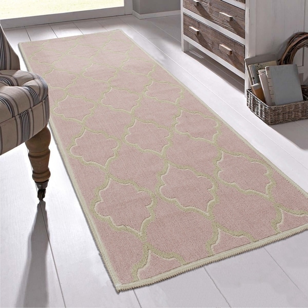 Ottomanson Nature Cotton Kilim Collection Trellis Design Runner Rug (20" X 59") - 1'8" x 4'11"