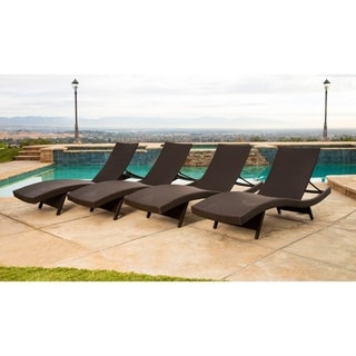 wicker chaise lounge dark brown