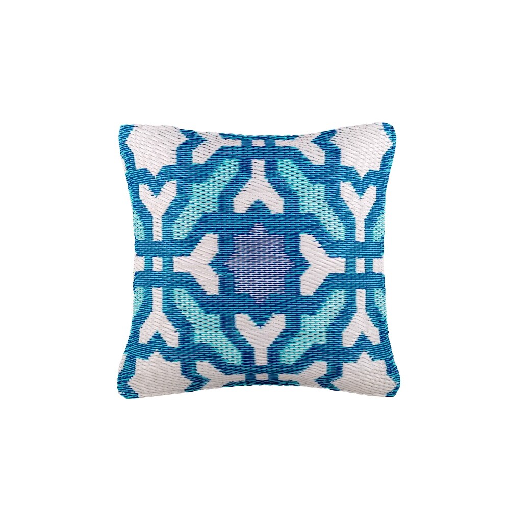 Fab Habitat Tile Recycled Polyester Indoor/Outdoor Pillows For Patio