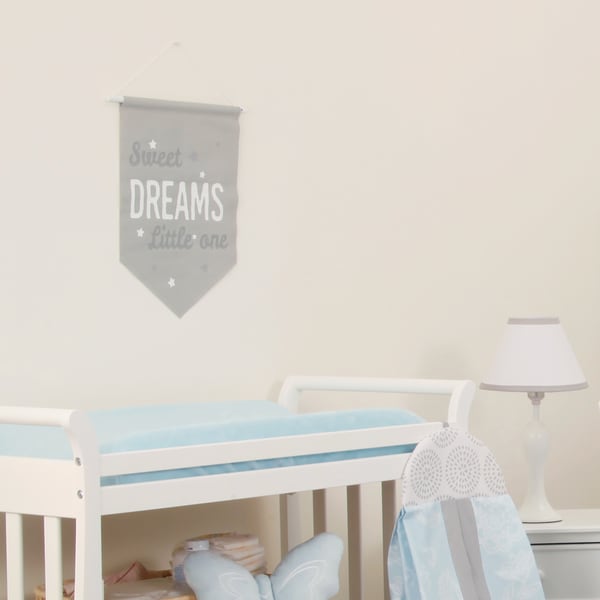 NoJo The Dreamer Collection 8pc Crib Bedding Set Floral Aqua/Grey