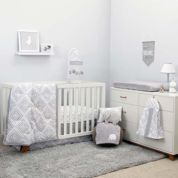 Nojo The Dreamer Collection 8pc Crib Bedding Set Grey Free Nojo The Dreamer Collection 8pc Crib Bedding Set Grey
