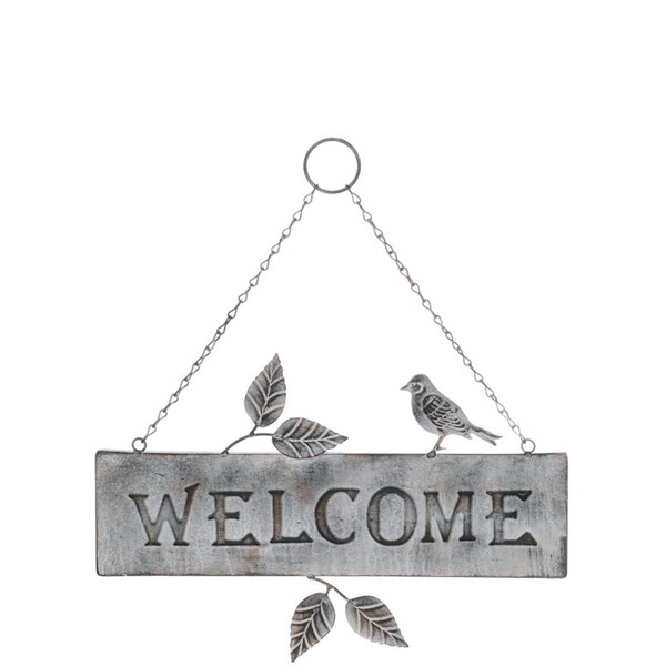Bird Welcome Sign - 16.25"l x.5"w x18"h