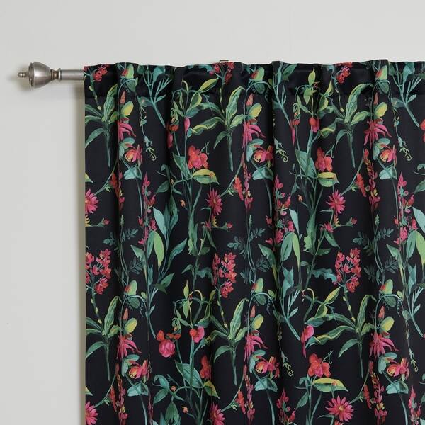 Shop Aurora Home Bold Floral Curtain Panel Pair Free Shipping