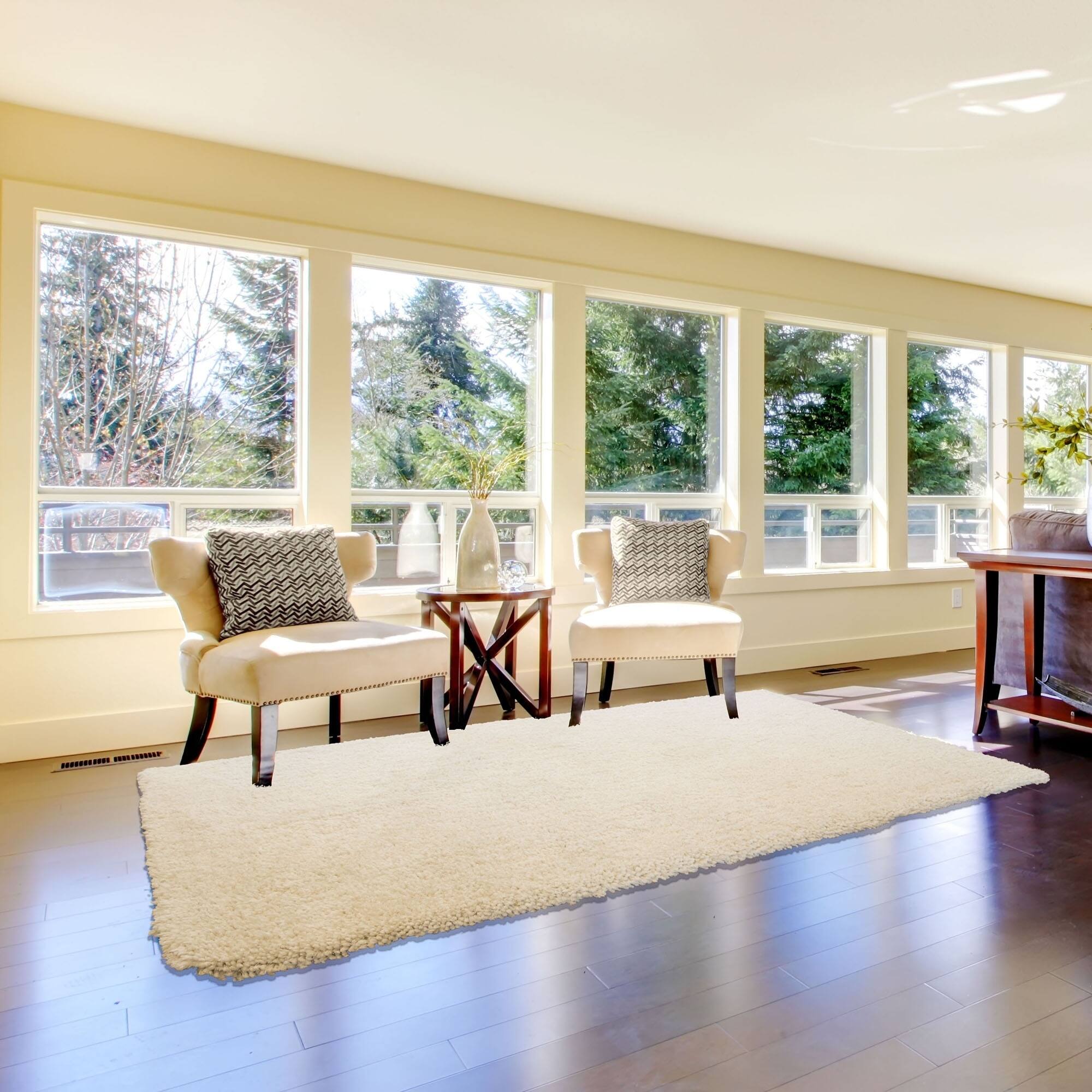 Gertmenian Robles Dilos Modern Solid Color Plush Indoor Shag Area Rug