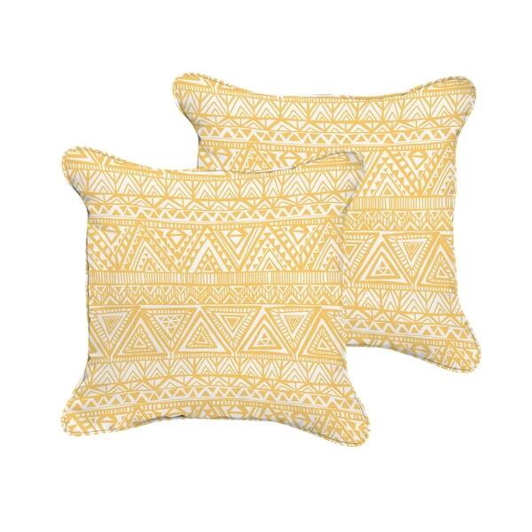Shop Humble Haute Yellow And White Triangle Corded Indoor