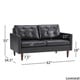 Shawna Black Button Tufted Leather Gel Sofa by iNSPIRE Q Modern - Thumbnail 5