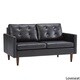Shawna Black Button Tufted Leather Gel Sofa by iNSPIRE Q Modern - Thumbnail 1