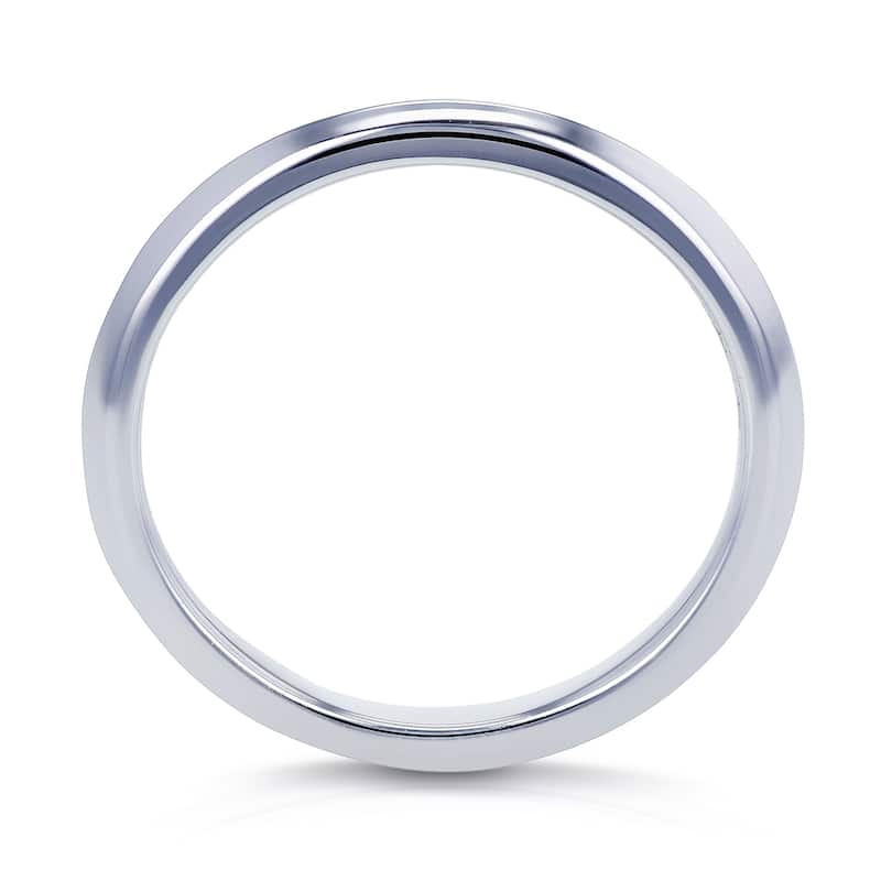 Annello by Kobelli V-Edge Solid 14k Gold Ring Wedding Band - Multiple Color Options