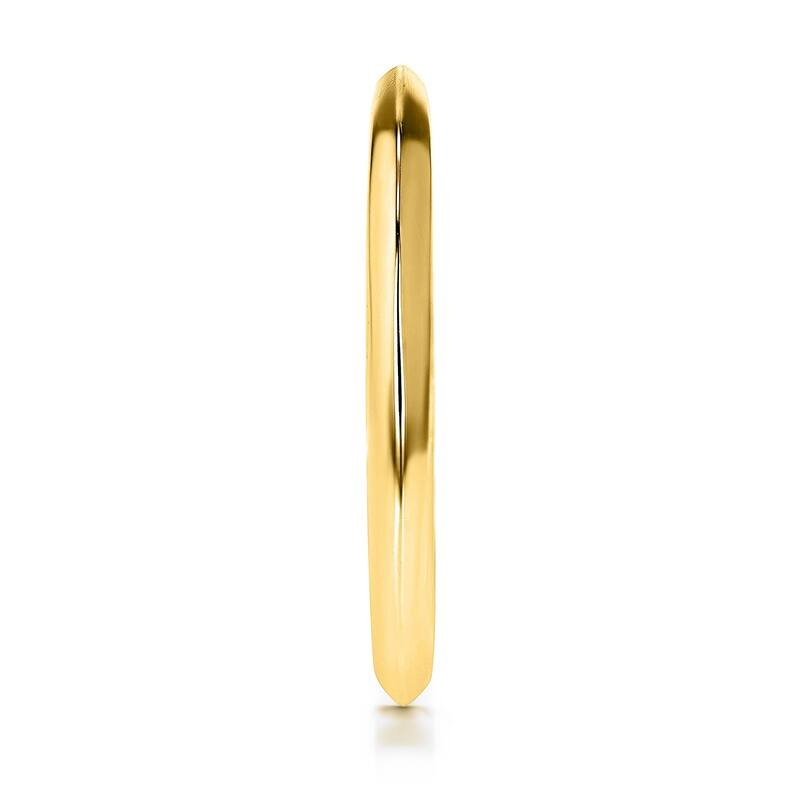 Annello by Kobelli V-Edge Solid 14k Gold Ring Wedding Band - Multiple Color Options