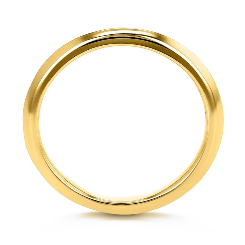 Annello by Kobelli V-Edge Solid 14k Gold Ring Wedding Band - Multiple Color Options