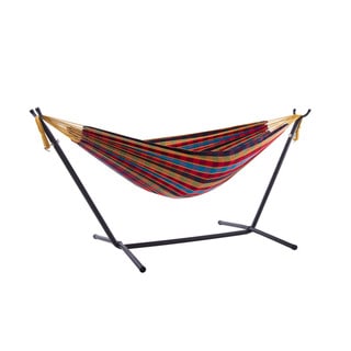 Vivere's Combo Outdoor Double Hammock with Stand - 9 ft - Bed Bath ...
