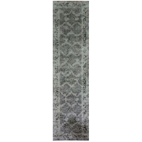 Indoor Polypropylene Runner Long Rug In Grey, Beige, Tan