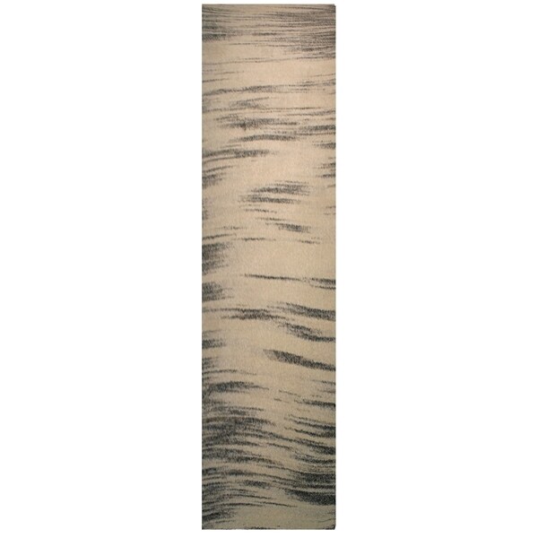 Hallway and Stairway Runner Long Rug Grey, Beige, Blue