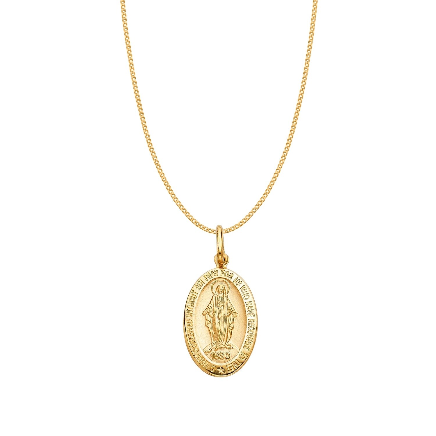 Beautiful Yellow gold 14K 14k Blessed Mary Charm