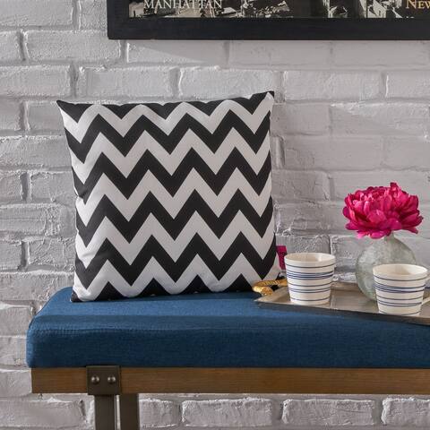 Ernest Zig Zag Striped Square Pillow by Christopher Knight Home