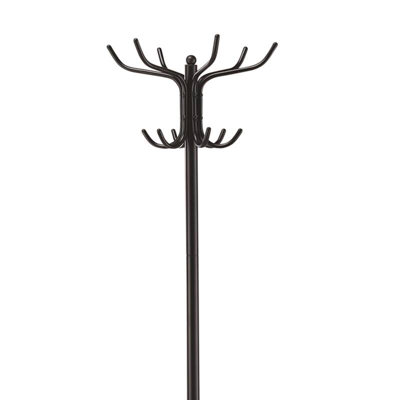 Metal Coat Rack With Umbrella Stand, Black