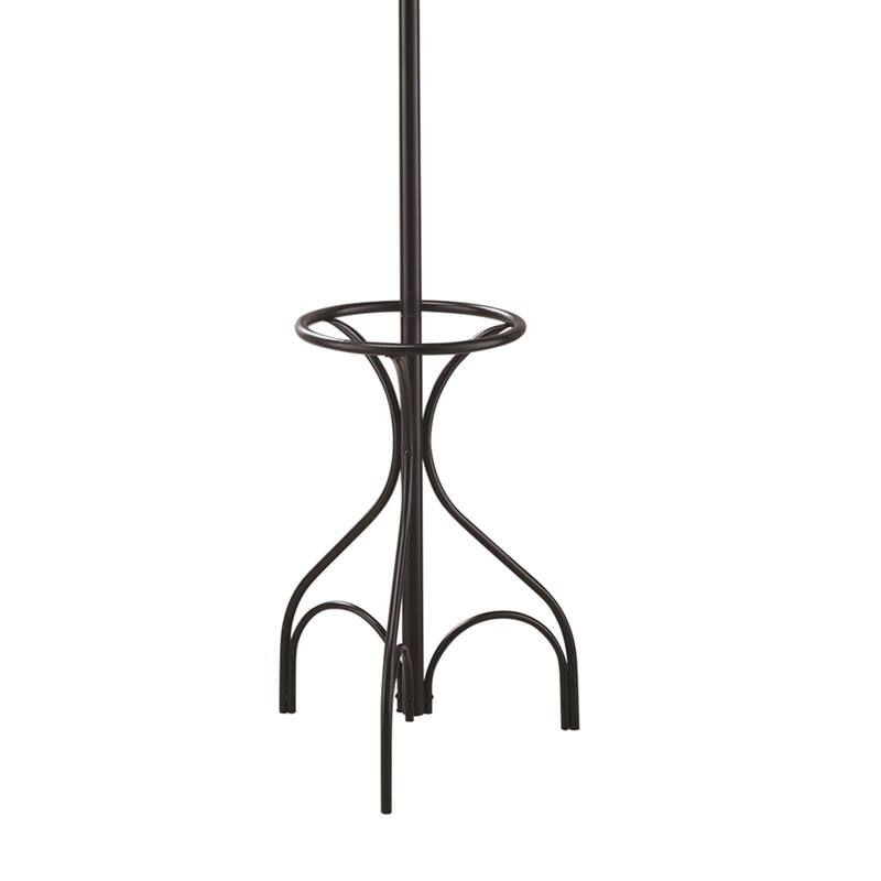 Metal Coat Rack With Umbrella Stand, Black
