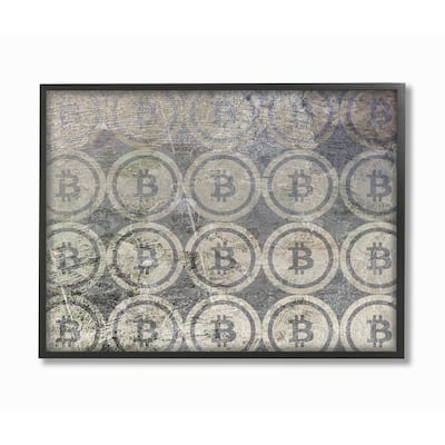 Stupell Bitcoin Pattern Wall Art