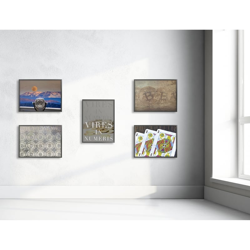 Stupell Bitcoin Distressed Wall Art