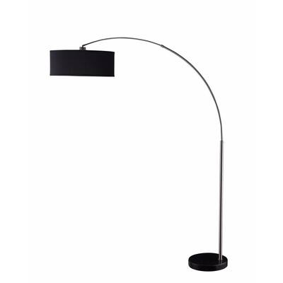 Contemporary Hanging Floor Lamp, Black