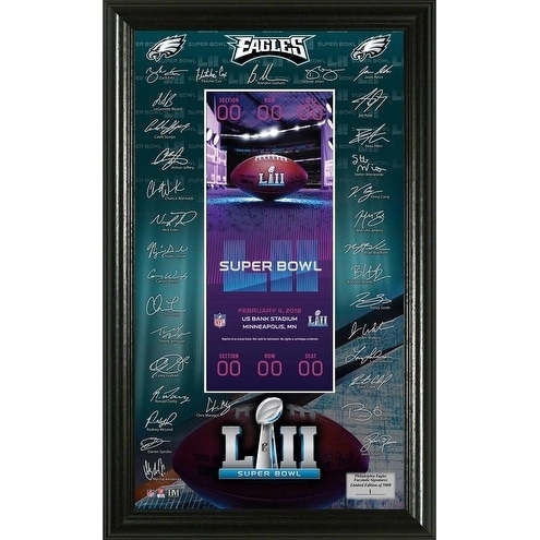 Philadelphia Eagles Super Bowl 52 Signature Ticket - Multi-color