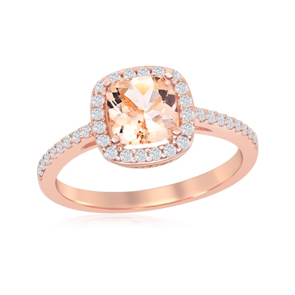 zirconium rose gold ring
