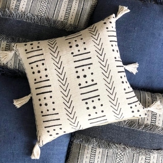 Habitat Zanzibar Square Throw Pillow in Zanzibar Square Throw Pillow In Ivory