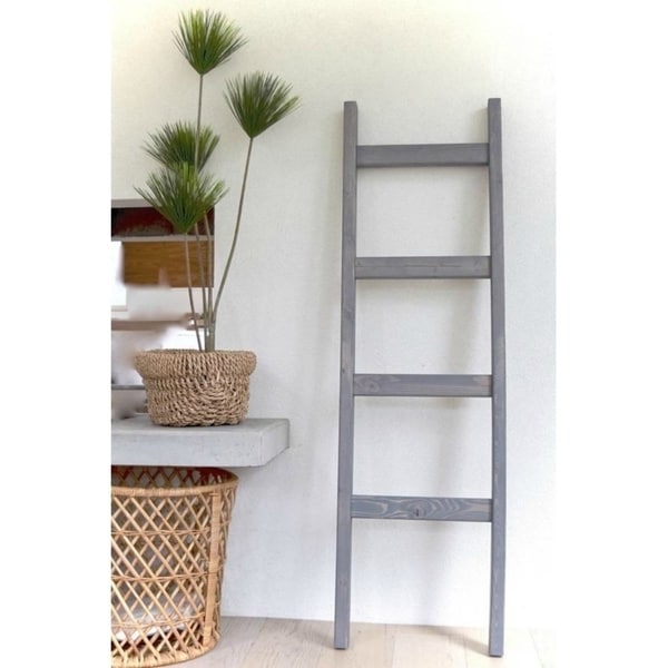 Shop Decorative 5 ft Wood Blanket Ladder - On Sale ...