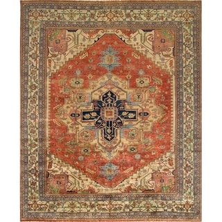 Pasargad Serapi Collection Rust/Ivory Wool Rug - 6' x 9'