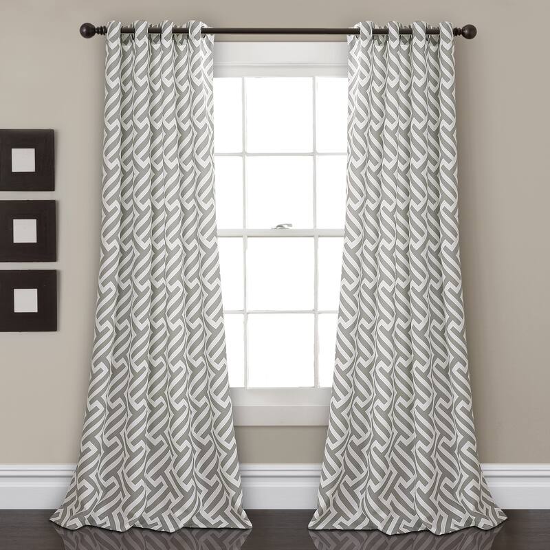 Lush Decor Giovana Room Darkening Window Curtain Panel Pair - 52"W x 84"L - 52"W x 84"L