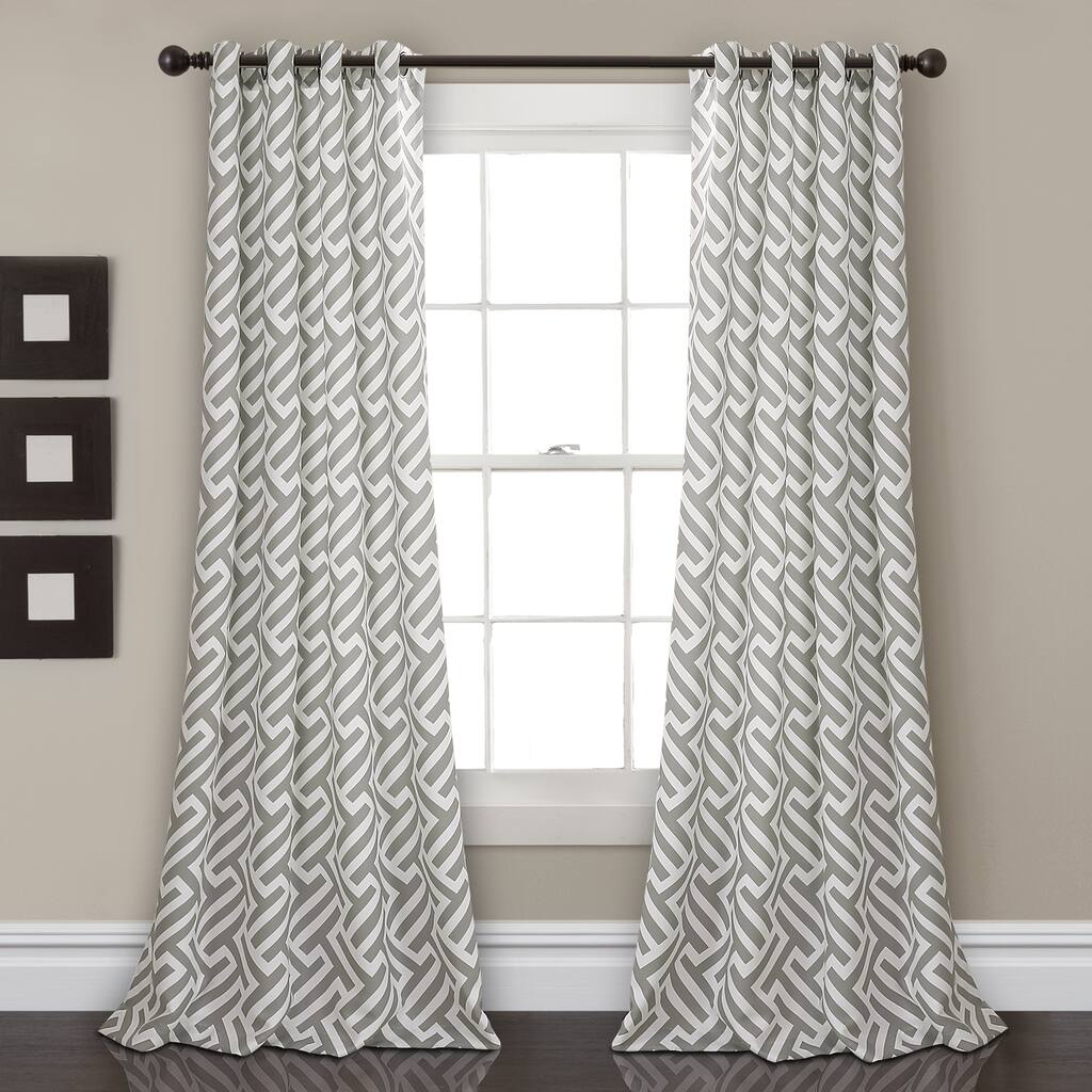 Lush Decor Giovana Room Darkening Window Curtain Panel Pair - 52"W x 84"L - 52"W x 84"L