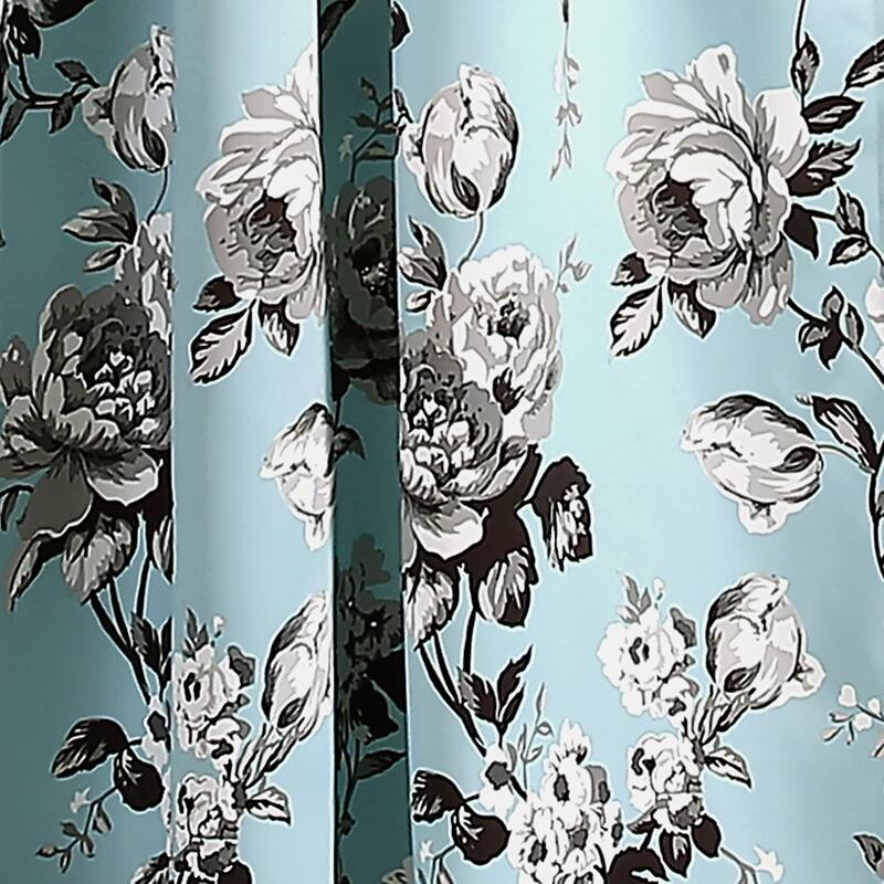 Lush Decor Tania Floral Room Darkening Window Curtain Panel Pair