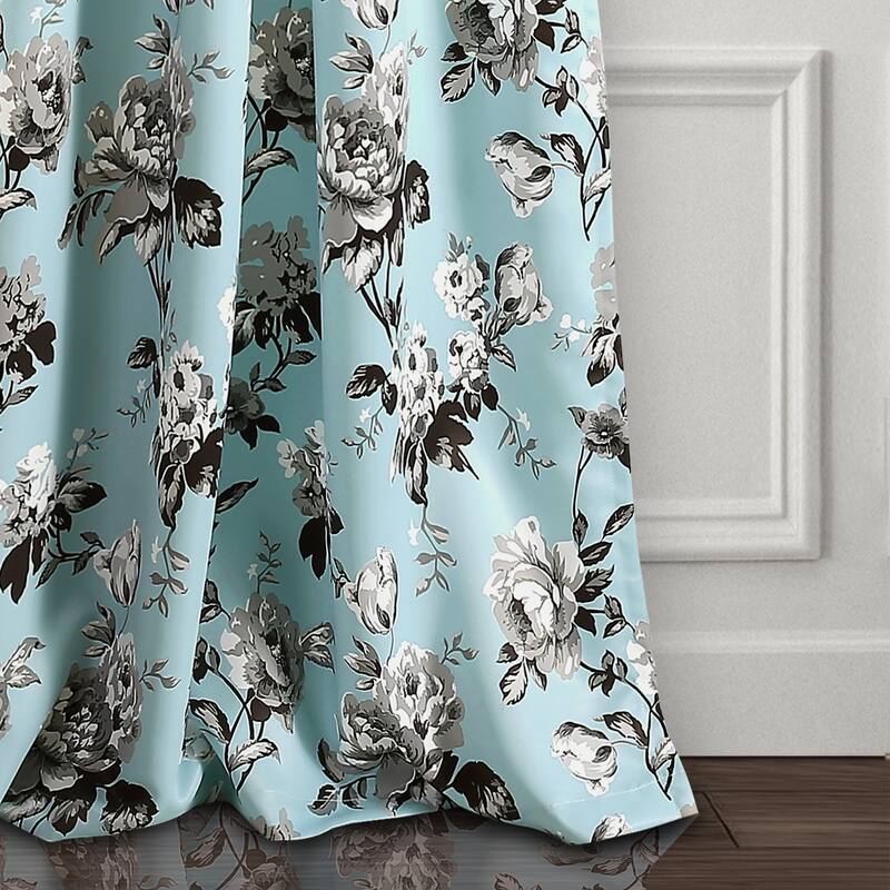Lush Decor Tania Floral Room Darkening Window Curtain Panel Pair