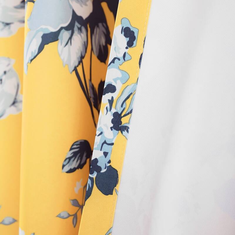 Lush Decor Tania Floral Room Darkening Window Curtain Panel Pair