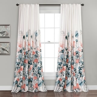 The Curated Nomad Luminet Flora Room Darkening Window Curtain Panel Pair