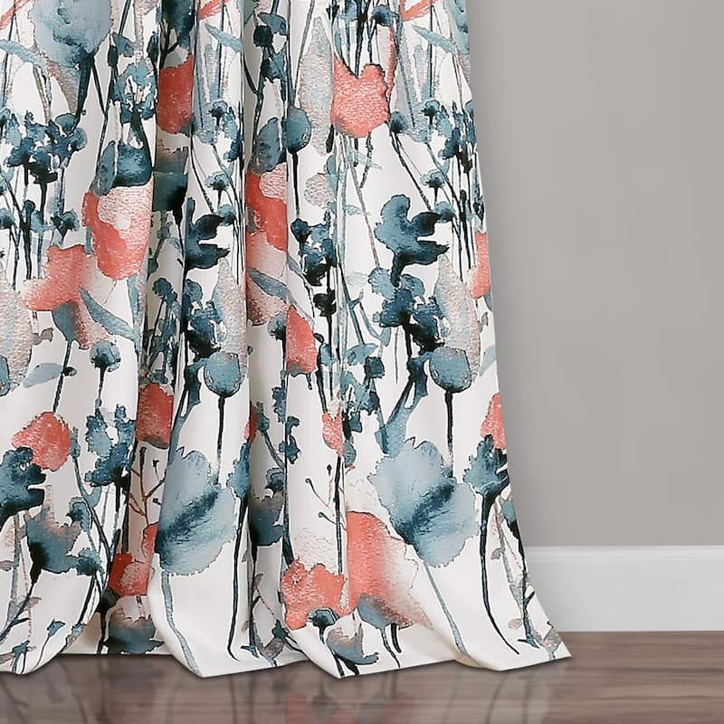 The Curated Nomad Luminet Flora Room Darkening Window Curtain Panel Pair