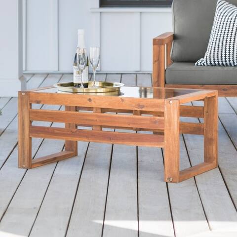 Hudson Acacia Outdoor Coffee Table - 36 x 20 x 16h