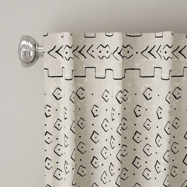Shop Skyline African Mud Cloth Unlined Curtain In Bishal Cream
