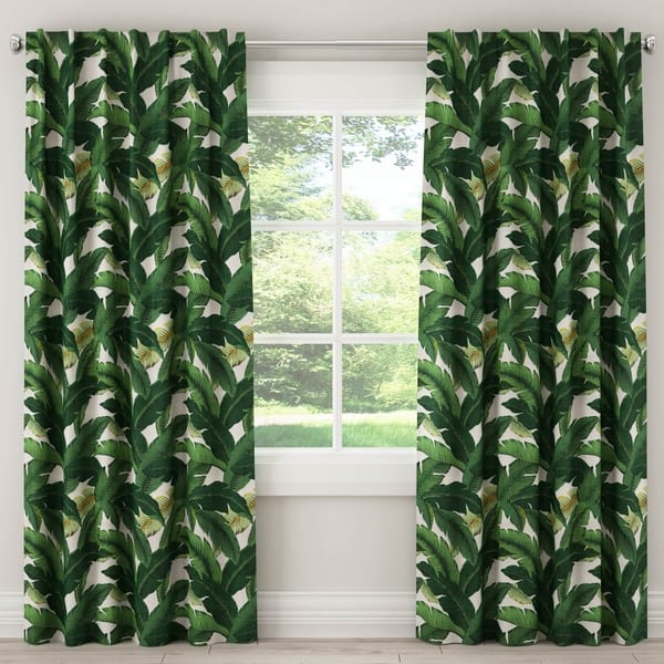 slide 2 of 11, Skyline Indoor Unlined Curtain in Swaying Palm Aloe