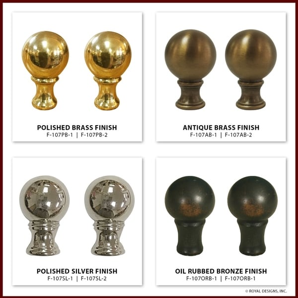 Lighting Accessories Royal Designs Small Ball Lamp Finial