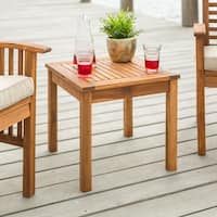 Havenside Home Surfside 20-inch Acacia Outdoor Side Table - 20 x 20 x 18h