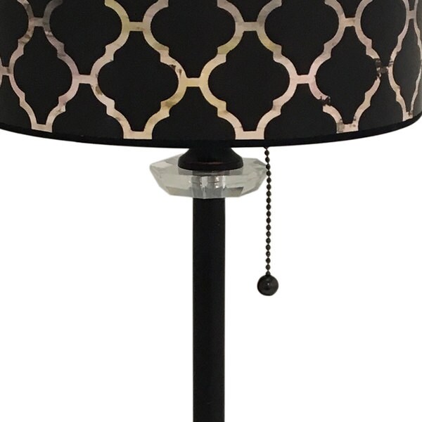 black and bronze lamp shade