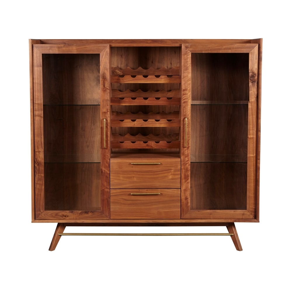 Rye Studio Waldorf Walnut 2-drawer Modern Highboard Cabinet