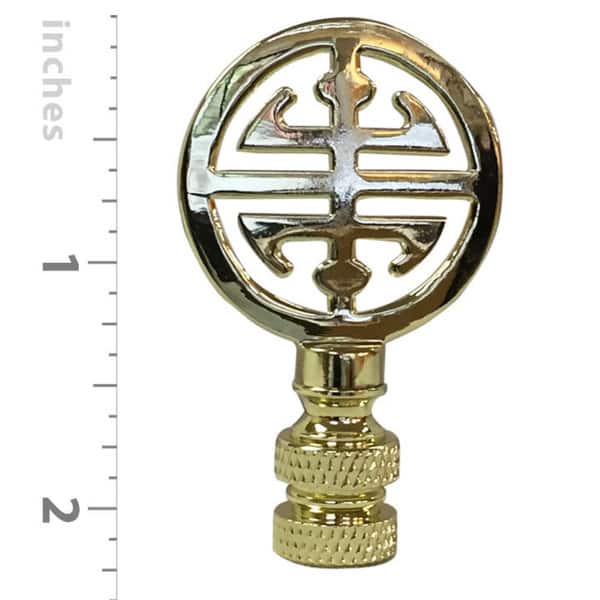 Royal Designs Seashell Lamp Finial for Lamp Shade Polished Brass